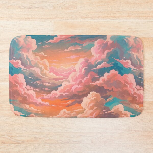 Item preview, Sunset Sky Clouds Pattern | Pink Orange Cloud Print designed and sold by Her-XP.