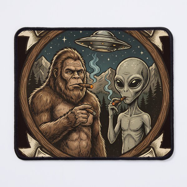 Item preview, We Werent Here Funny Alien Bigfoot Meme designed and sold by w66aboo.