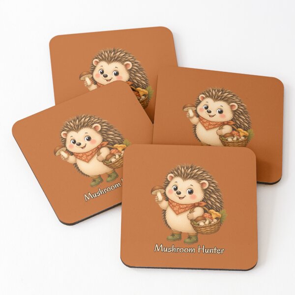 Item preview, Happy Hedgehog Mushroom Forager designed and sold by All About DigiCraft by Fedelina.