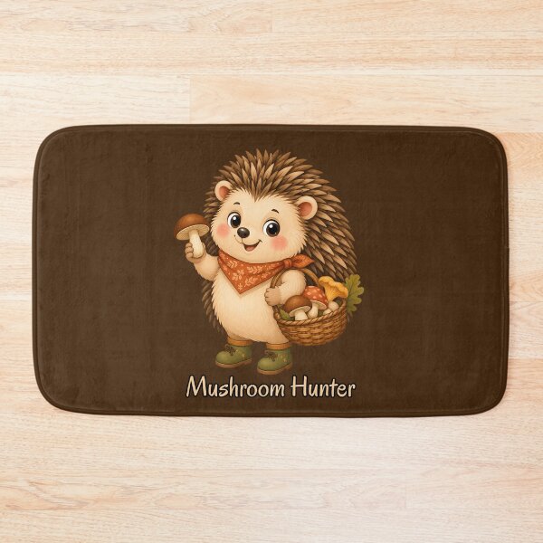 Item preview, Happy Hedgehog Mushroom Forager designed and sold by All About DigiCraft by Fedelina.