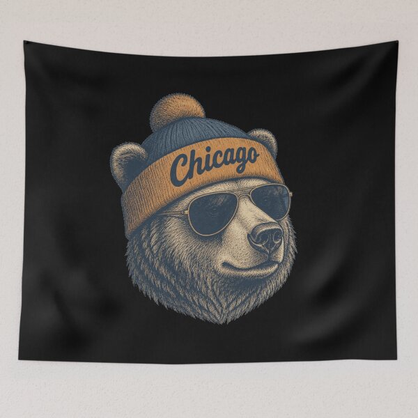 Item preview, Chicago Bear winter beanie designed and sold by DawnJulie.