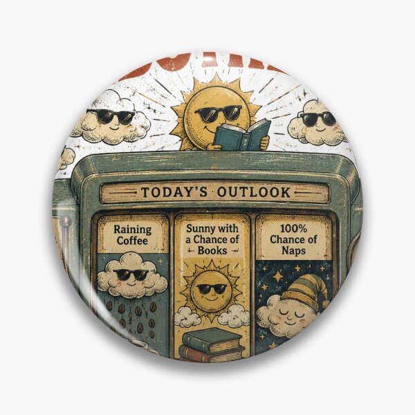 Item preview, Forecast: Unbothered – Retro Weather Station Coffee Books & Naps designed and sold by NarpLTD.