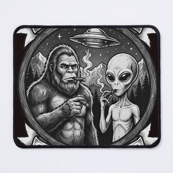 Item preview, Copy of We Werent Here Funny Alien Bigfoot Meme designed and sold by w66aboo.
