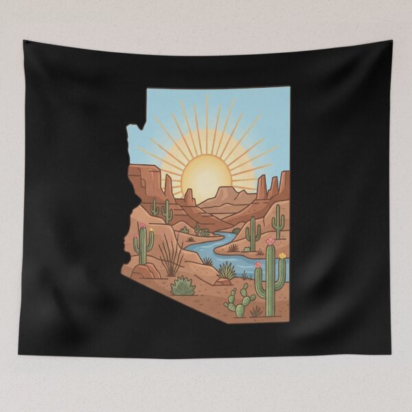 Item preview, Arizona Illustrated Graphic designed and sold by vlahosfeari.