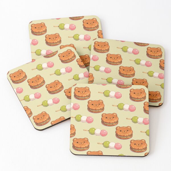 Item preview, Cute Bear Sweets and Dango Japanese Food Pattern 2 designed and sold by SimplePoDesign.