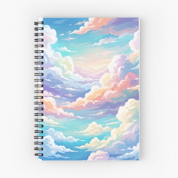 Item preview, Rainbow Pastel Sky Clouds Pattern | Iridescent Cloud Print designed and sold by Her-XP.
