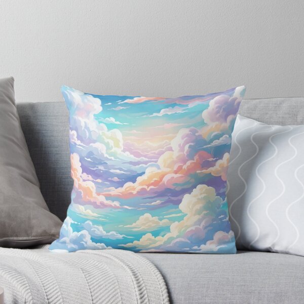 Item preview, Rainbow Pastel Sky Clouds Pattern | Iridescent Cloud Print designed and sold by Her-XP.