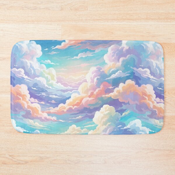 Item preview, Rainbow Pastel Sky Clouds Pattern | Iridescent Cloud Print designed and sold by Her-XP.