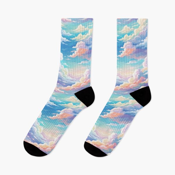 Item preview, Rainbow Pastel Sky Clouds Pattern | Iridescent Cloud Print designed and sold by Her-XP.