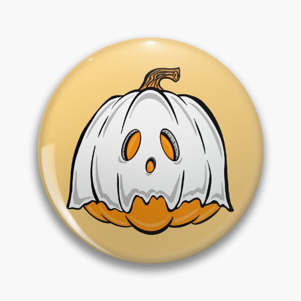 Item preview, Orange Pumpkin Ghost with yellow background  designed and sold by missmann.