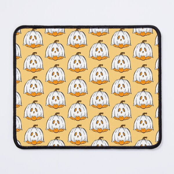 Item preview, Orange Pumpkin Ghost with yellow background designed and sold by missmann.