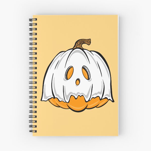 Item preview, Orange Pumpkin Ghost with yellow background  designed and sold by missmann.