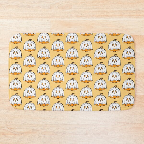 Item preview, Orange Pumpkin Ghost with yellow background  designed and sold by missmann.