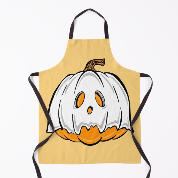 Item preview, Orange Pumpkin Ghost with yellow background designed and sold by missmann.