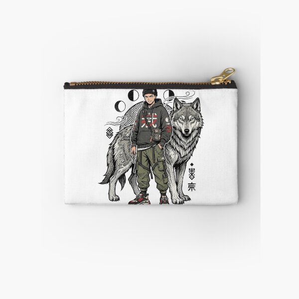 Item preview, Japanese Streetwear Wolf Guardian – Urban Wolf Anime Warrior Graphic designed and sold by cannsuh.