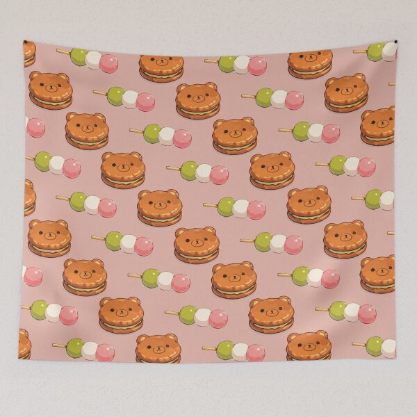 Item preview, Cute Bear Sweets and Dango Japanese Food Pattern 4 designed and sold by SimplePoDesign.