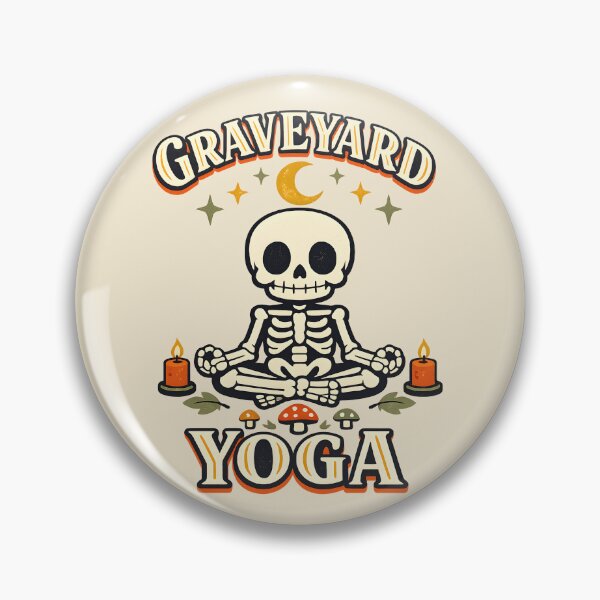 Item preview, Graveyard Yoga Skeleton Seated Yoga Halloween Spooky Wellness T-Shirt designed and sold by  MAD's Recreation Studio.
