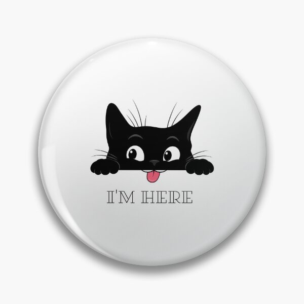 Item preview, Funny Peeking Black Cat Cartoon designed and sold by GRFORA.