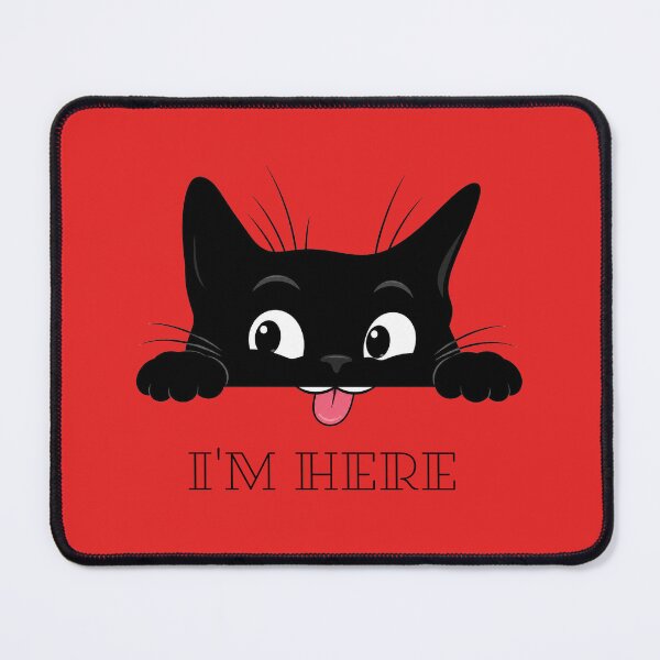 Item preview, Funny Peeking Black Cat Cartoon designed and sold by GRFORA.