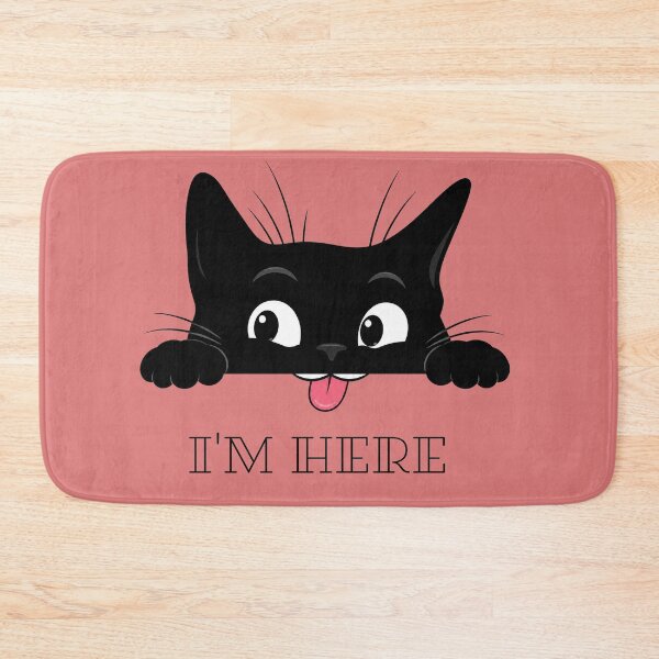 Item preview, Funny Peeking Black Cat Cartoon designed and sold by GRFORA.