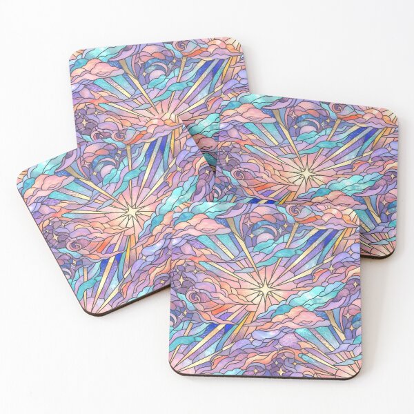 Item preview, Copy of Rainbow Pastel Sky Clouds Pattern | Iridescent Cloud Print designed and sold by Her-XP.