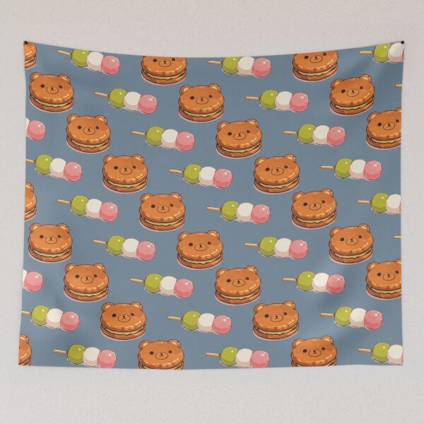 Item preview, Cute Bear Sweets and Dango Japanese Food Pattern 6 designed and sold by SimplePoDesign.