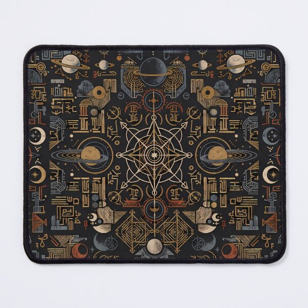 Item preview, 2 Cosmic Sacred Geometry Dark Celestial Astrology Pattern designed and sold by ART ATTACK ZONE.