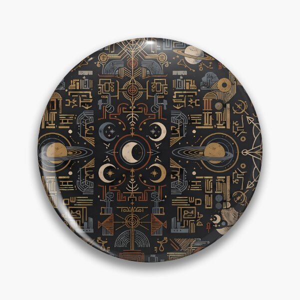 Item preview, 2 Cosmic Sacred Geometry Dark Celestial Astrology Pattern designed and sold by ART ATTACK ZONE.