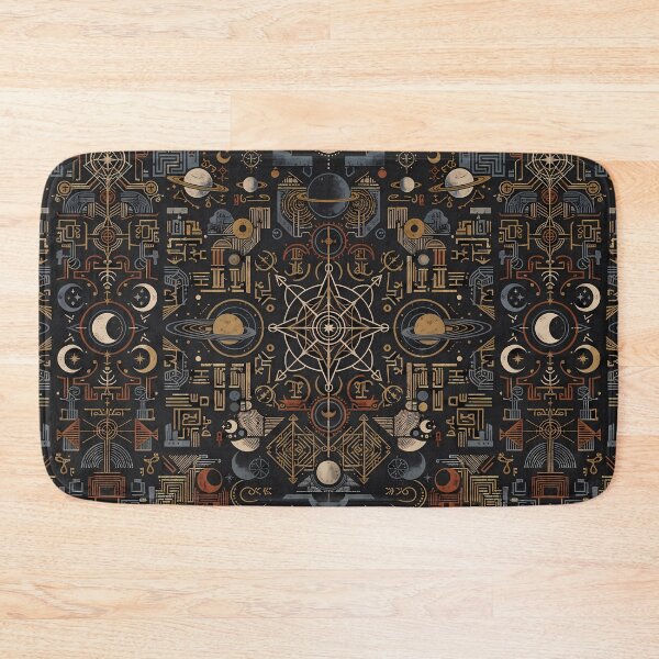 Item preview, 2 Cosmic Sacred Geometry Dark Celestial Astrology Pattern designed and sold by ART ATTACK ZONE.