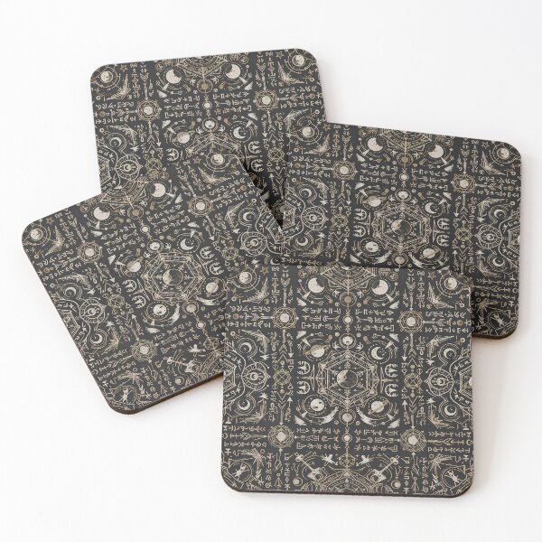 Item preview, 3 Cosmic Sacred Geometry Dark Celestial Astrology Pattern designed and sold by ART ATTACK ZONE.