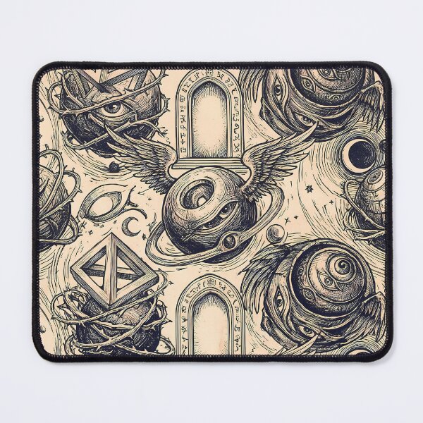 Item preview, 4 Cosmic Sacred Geometry Dark Celestial Astrology Pattern designed and sold by ART ATTACK ZONE.