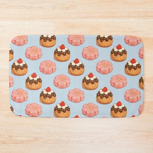 Item preview, Cute Strawberry Donut and Sakura Mochi Dessert Pattern 1 designed and sold by SimplePoDesign.