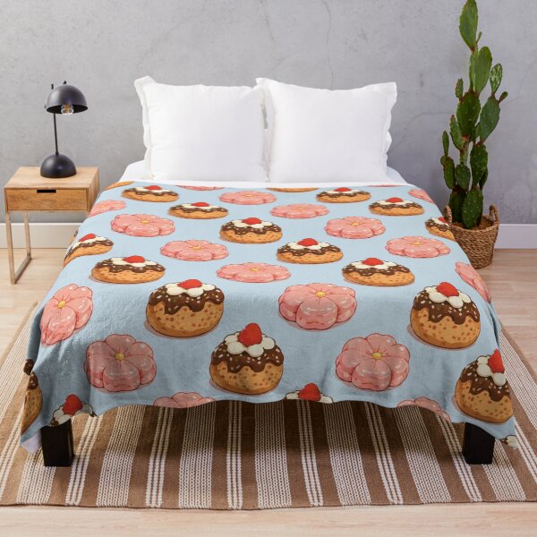 Item preview, Cute Strawberry Donut and Sakura Mochi Dessert Pattern 1 designed and sold by SimplePoDesign.