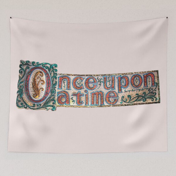 Item preview, Vintage Hand Carved Once Upon a Time Storybook Sign Photograph designed and sold by SiliconValleyUS.