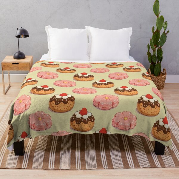 Item preview, Cute Strawberry Donut and Sakura Mochi Dessert Pattern 2 designed and sold by SimplePoDesign.