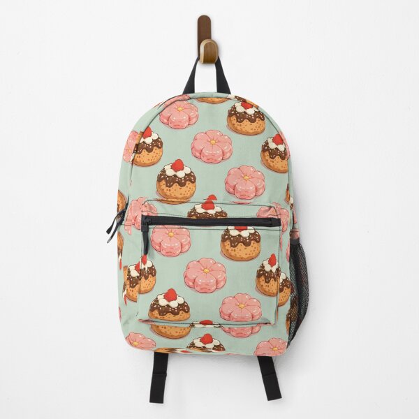Item preview, Cute Strawberry Donut and Sakura Mochi Dessert Pattern 3 designed and sold by SimplePoDesign.