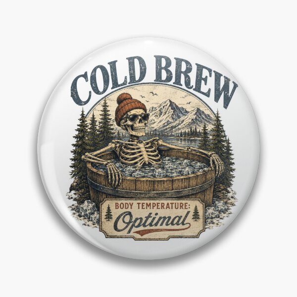 Item preview, Cold Brew Ice Bath Funny Skeleton - Body Temperature Optimal Cold Plunge designed and sold by Neurospicy Trolls.