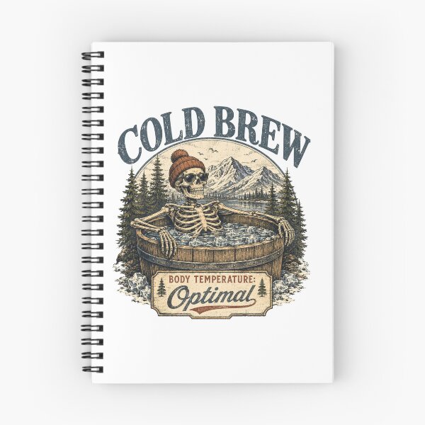 Item preview, Cold Brew Ice Bath Funny Skeleton - Body Temperature Optimal Cold Plunge designed and sold by Neurospicy Trolls.
