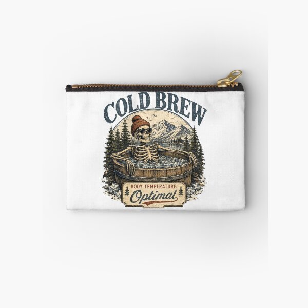 Item preview, Cold Brew Ice Bath Funny Skeleton - Body Temperature Optimal Cold Plunge designed and sold by Neurospicy Trolls.