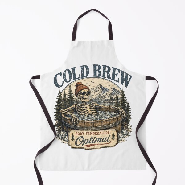 Item preview, Cold Brew Ice Bath Funny Skeleton - Body Temperature Optimal Cold Plunge designed and sold by Neurospicy Trolls.