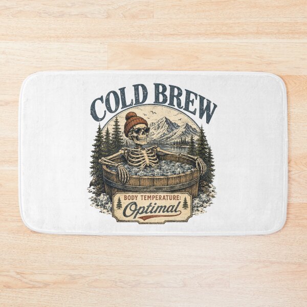 Item preview, Cold Brew Ice Bath Funny Skeleton - Body Temperature Optimal Cold Plunge designed and sold by Neurospicy Trolls.