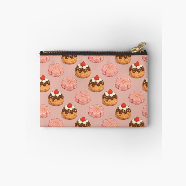Item preview, Cute Strawberry Donut and Sakura Mochi Dessert Pattern 4 designed and sold by SimplePoDesign.
