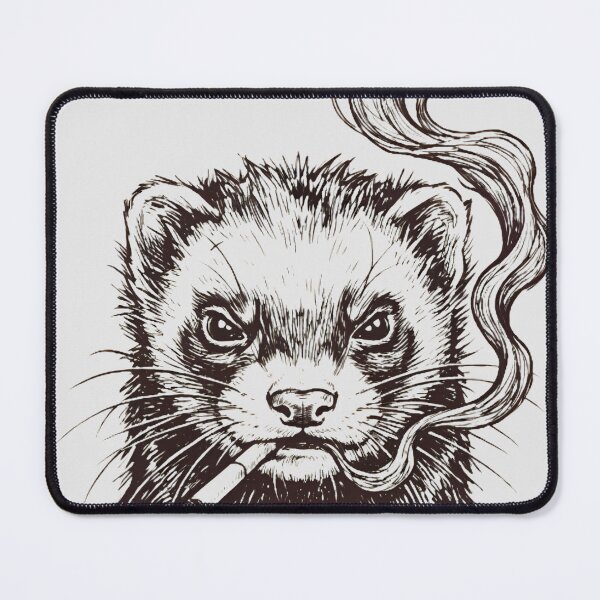 Item preview, Badass Ferret Smoking Edgy Streetwear Aesthetic designed and sold by w66aboo.
