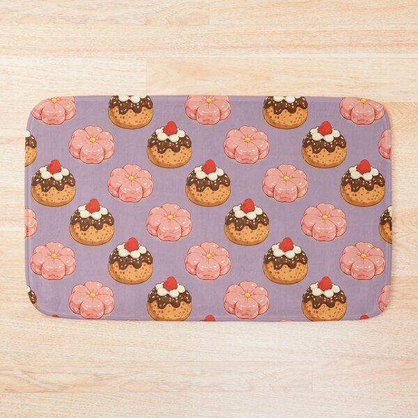 Item preview, Cute Strawberry Donut and Sakura Mochi Dessert Pattern 5 designed and sold by SimplePoDesign.