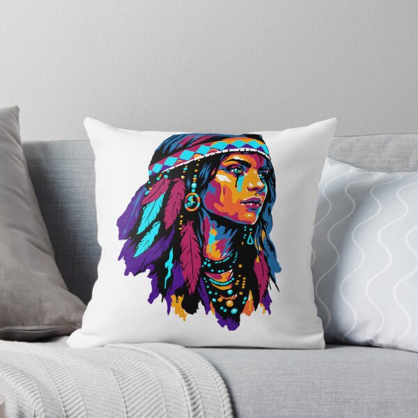 Item preview, Painted Oracle – Colorful Bohemian Woman Portrait designed and sold by www.NeveReady.Art.