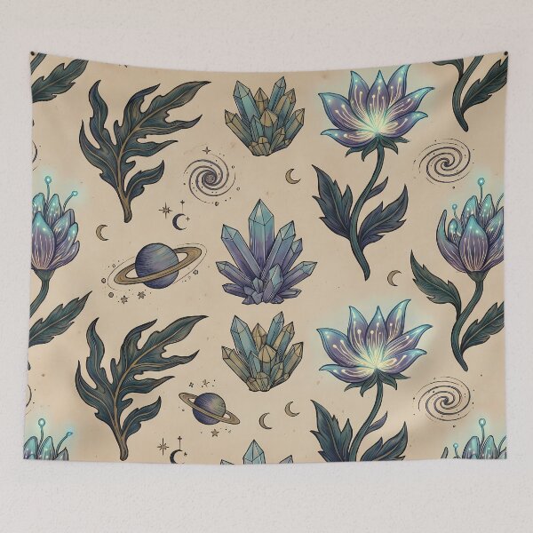 Item preview, A Cosmic Sacred Geometry Dark Celestial Astrology Pattern designed and sold by ART ATTACK ZONE.
