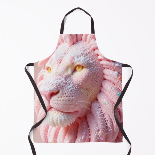 Item preview, Surreal Pink Cream Lion Dessert Art Print designed and sold by LenNo9881.