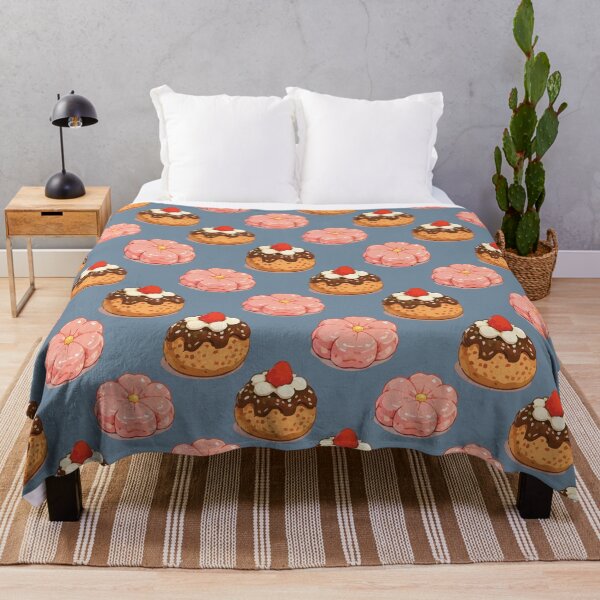 Item preview, Cute Strawberry Donut and Sakura Mochi Dessert Pattern 6 designed and sold by SimplePoDesign.