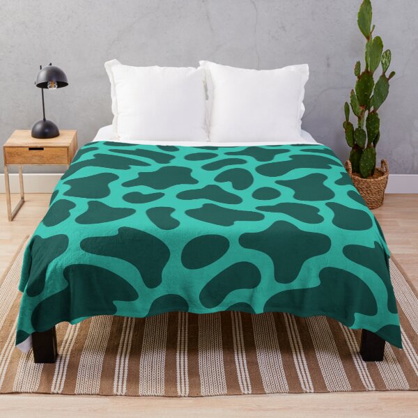 Item preview, Modern Graphic Cow Print Pattern | Bright Teal designed and sold by Frohyou.