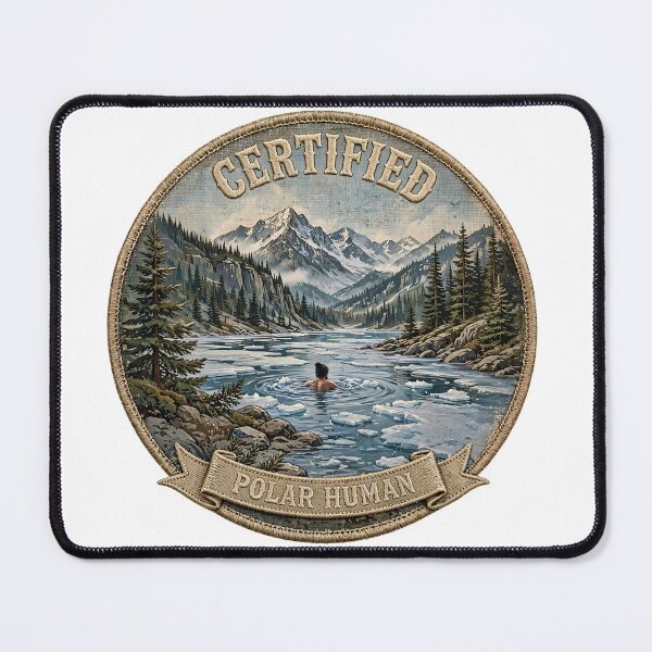 Item preview, Certified Polar Human - Cold Plunge Patch - Ice Bath Wilderness Adventure designed and sold by Neurospicy Trolls.